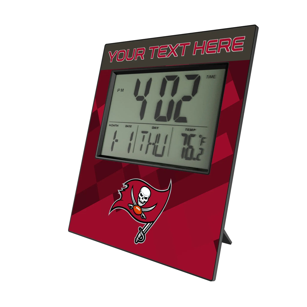 Tampa Bay Buccaneers Personalized Color Block Wall Clock