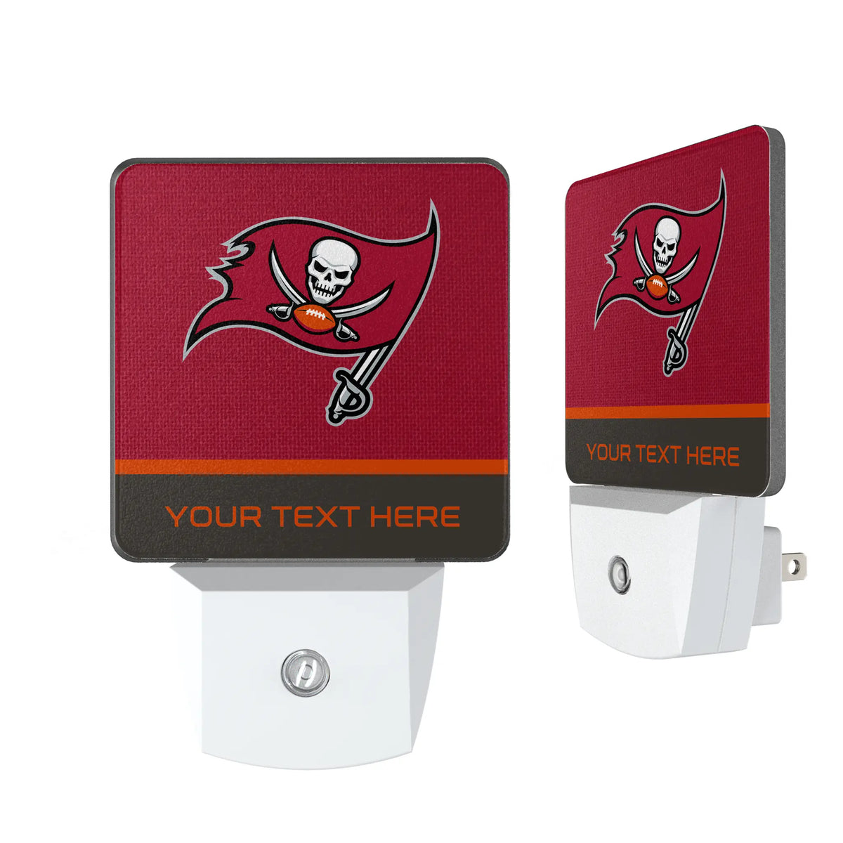 Tampa Bay Buccaneers Personalized Endzone Solid Night Light 2-Pack