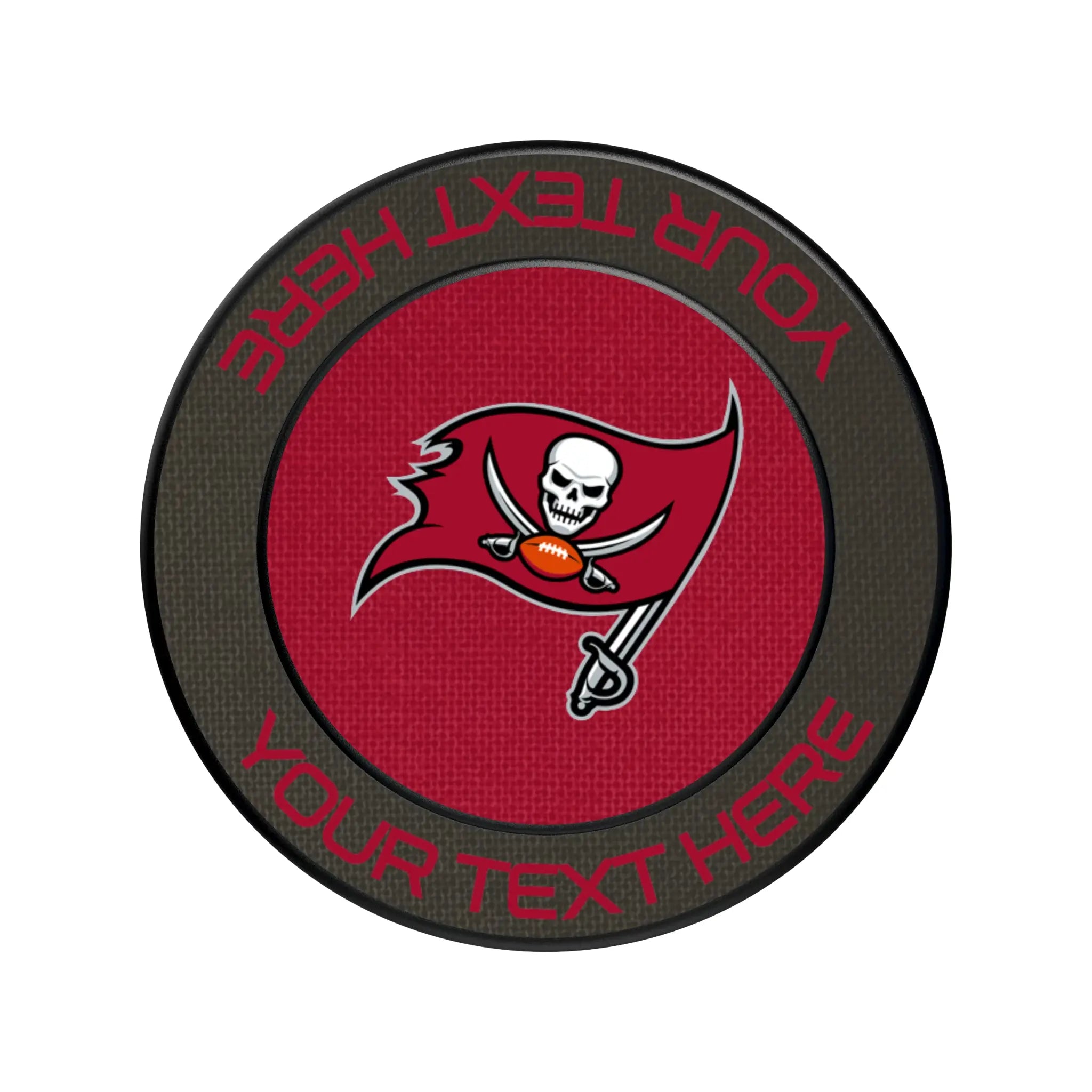 Tampa Bay Buccaneers Personalized Endzone Solid Popsockets Round Magnetic