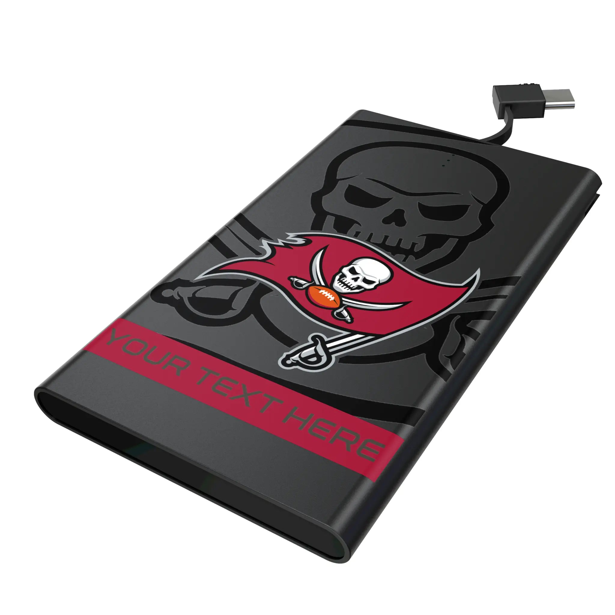 Tampa Bay Buccaneers Personalized Tilt 5000mAh Flat Power Bank