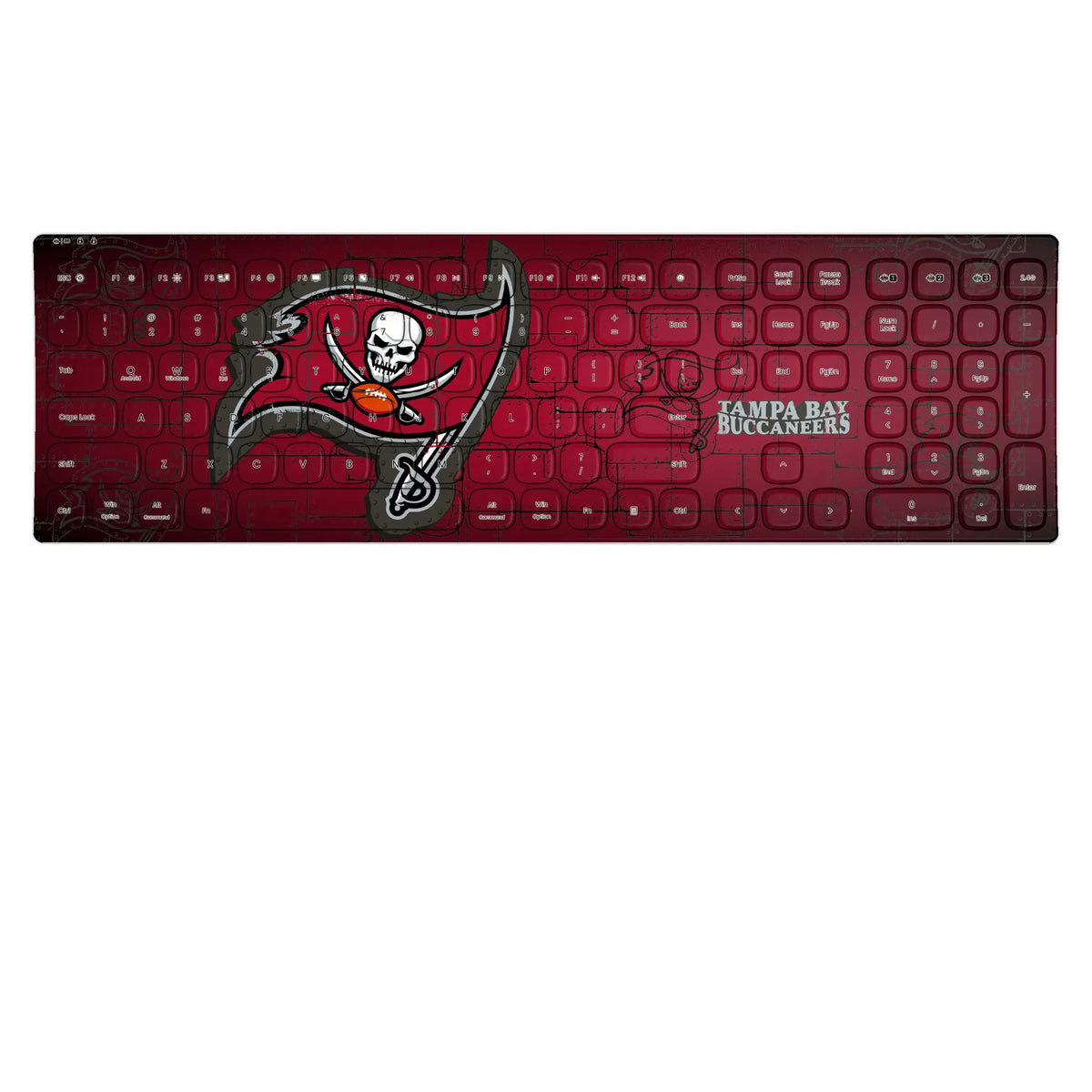 Tampa Bay Buccaneers Rivet KKB605 Curved Wireless Keyboard
