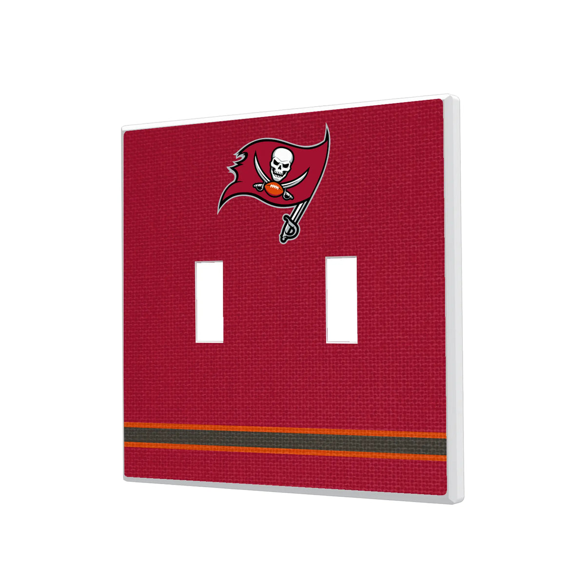 Tampa Bay Buccaneers Stripe Hidden-Screw Light Switch Plate#Style_Double Toggle