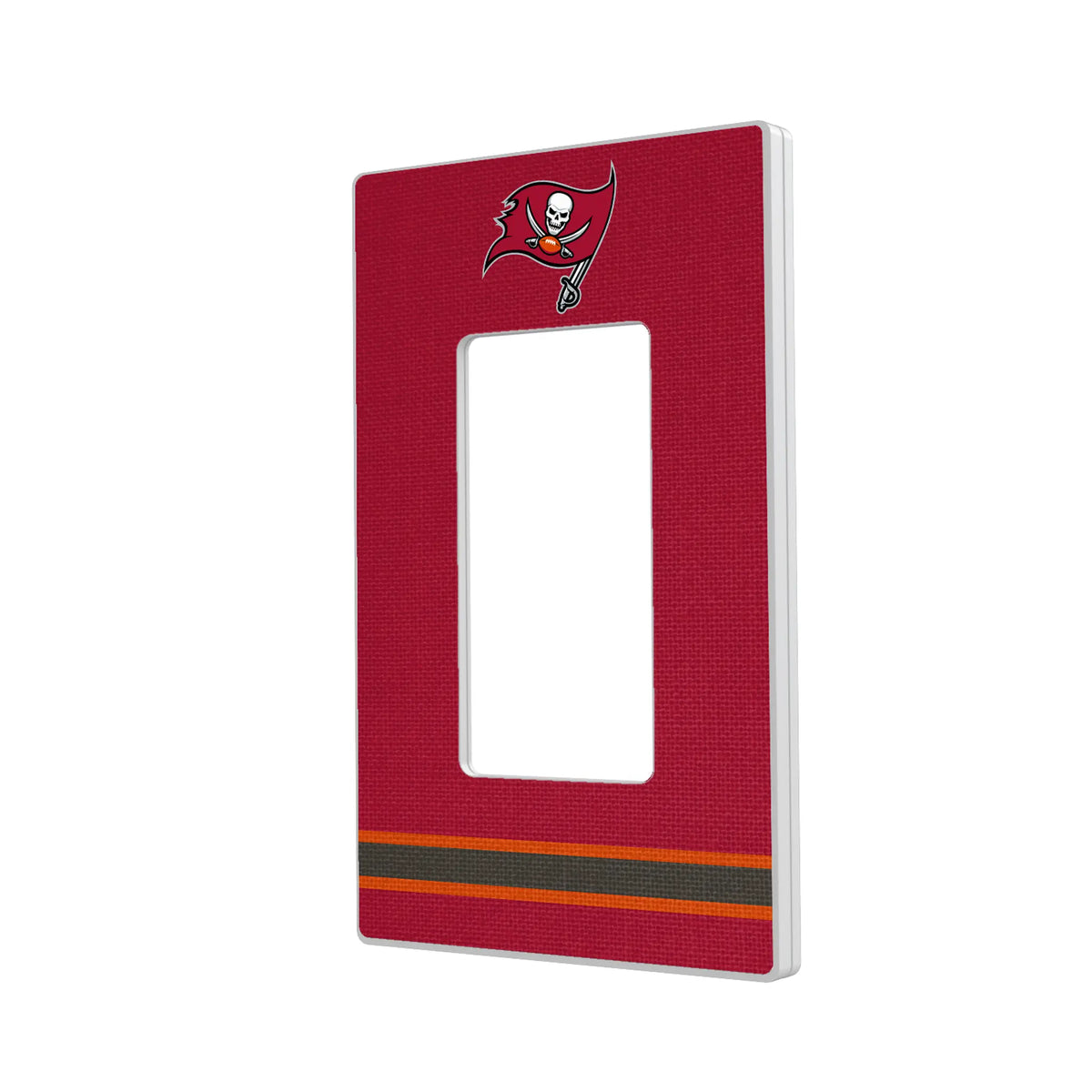 Tampa Bay Buccaneers Stripe Hidden-Screw Light Switch Plate#Style_Single Rocker