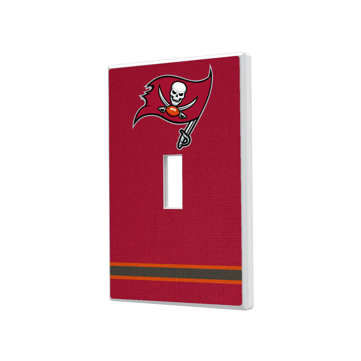 Tampa Bay Buccaneers Stripe Hidden-Screw Light Switch Plate#Style_Single Toggle