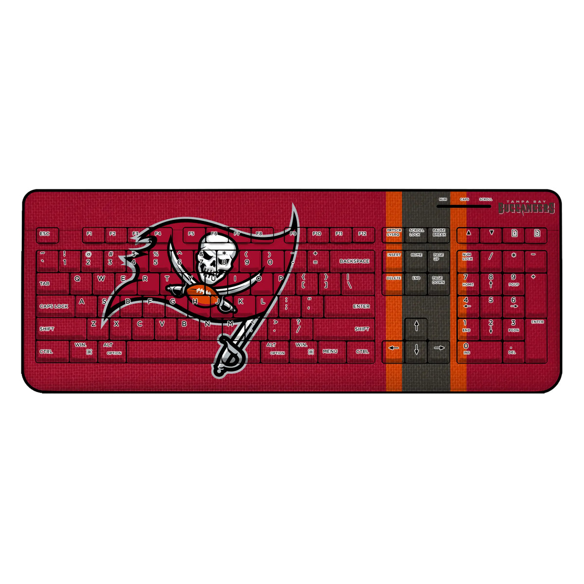 Tampa Bay Buccaneers Stripe Wireless USB Keyboard