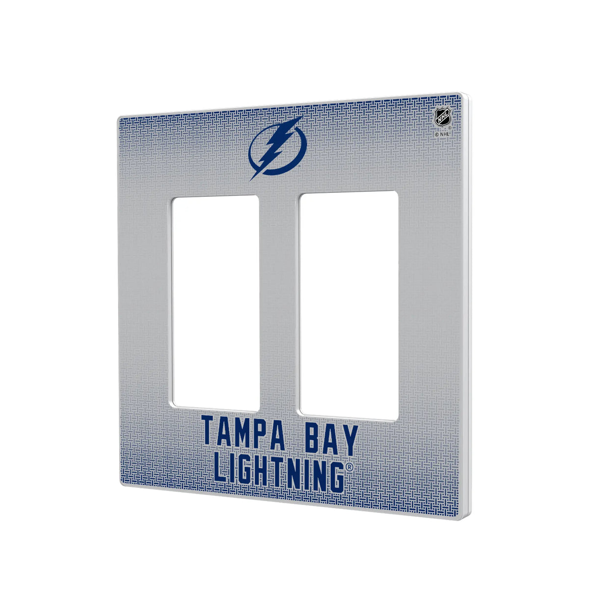 Tampa Bay Lightning Linen Hidden-Screw Light Switch Plate#Style_Double Rocker