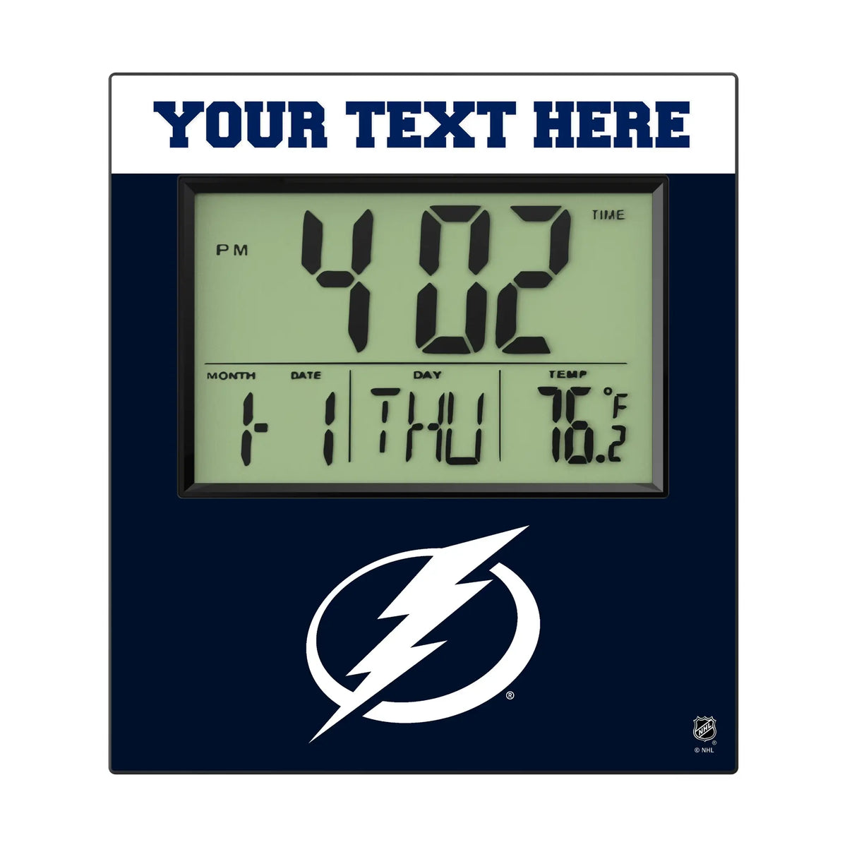 Tampa Bay Lightning Personalized Color Block Wall Clock