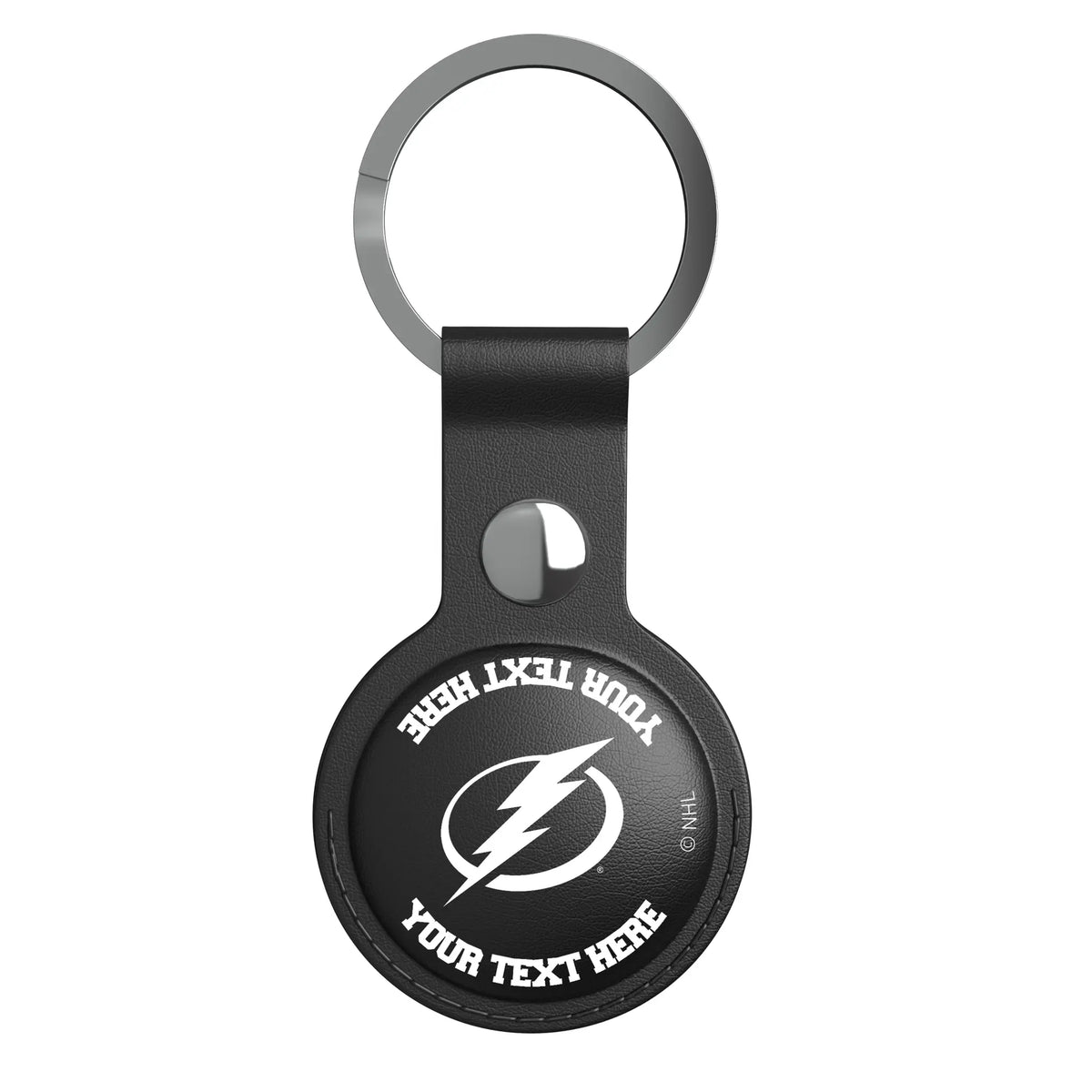 Tampa Bay Lightning Personalized Insignia AirTag Black Airtag Holder