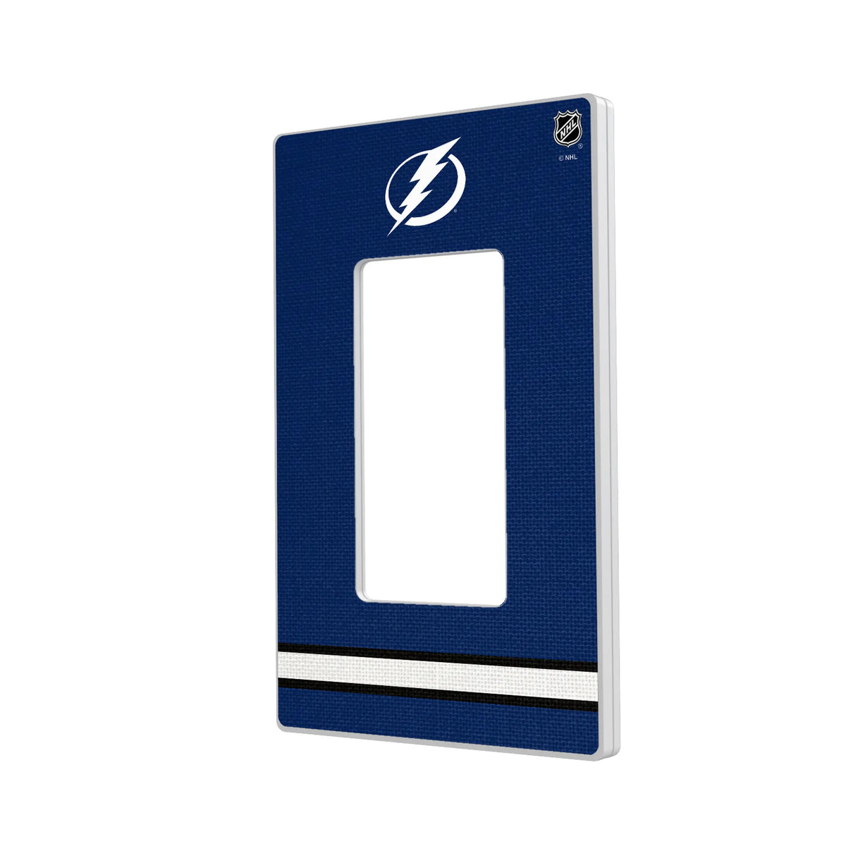 Tampa Bay Lightning Stripe Hidden-Screw Light Switch Plate#Style_Single Rocker