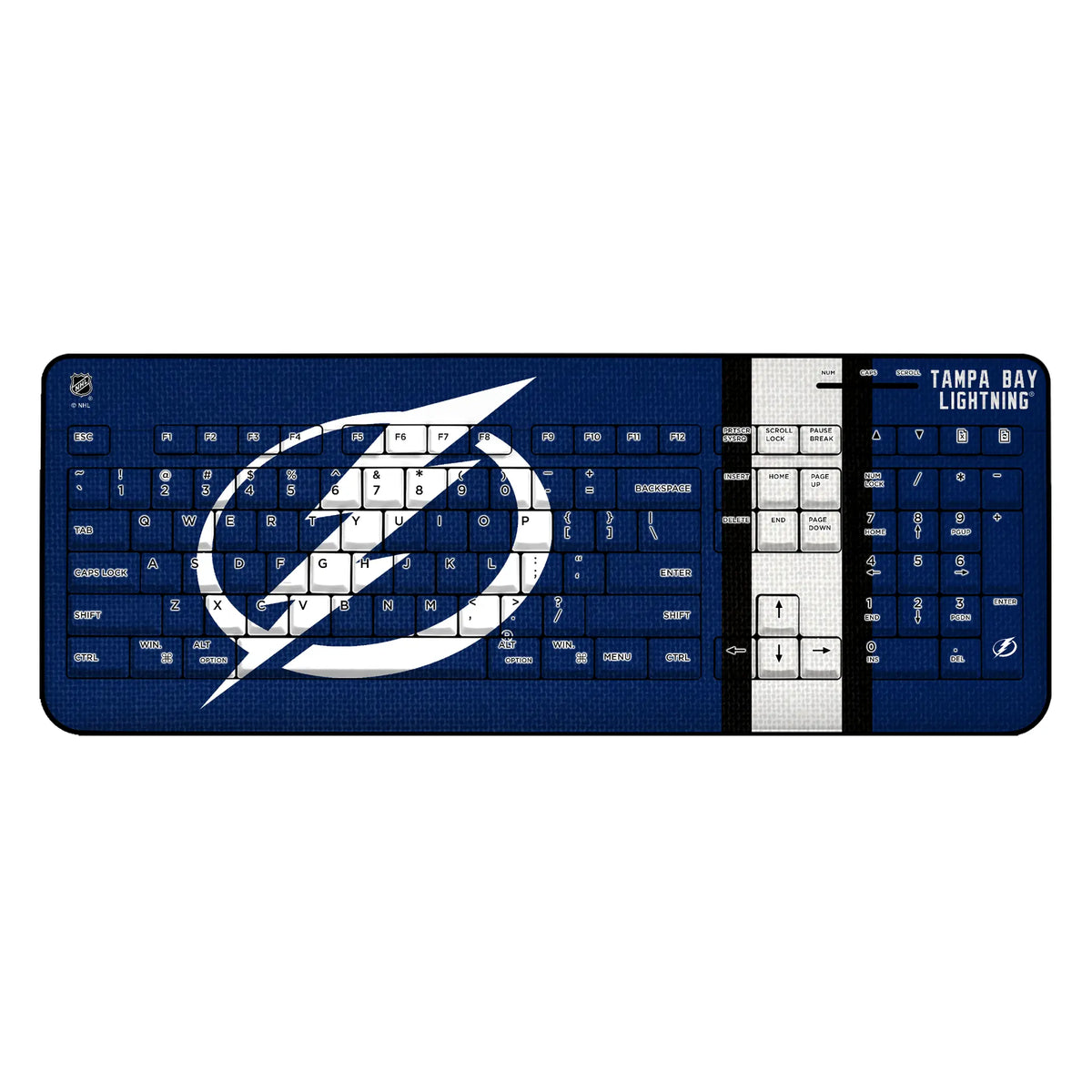 Tampa Bay Lightning Stripe Wireless USB Keyboard