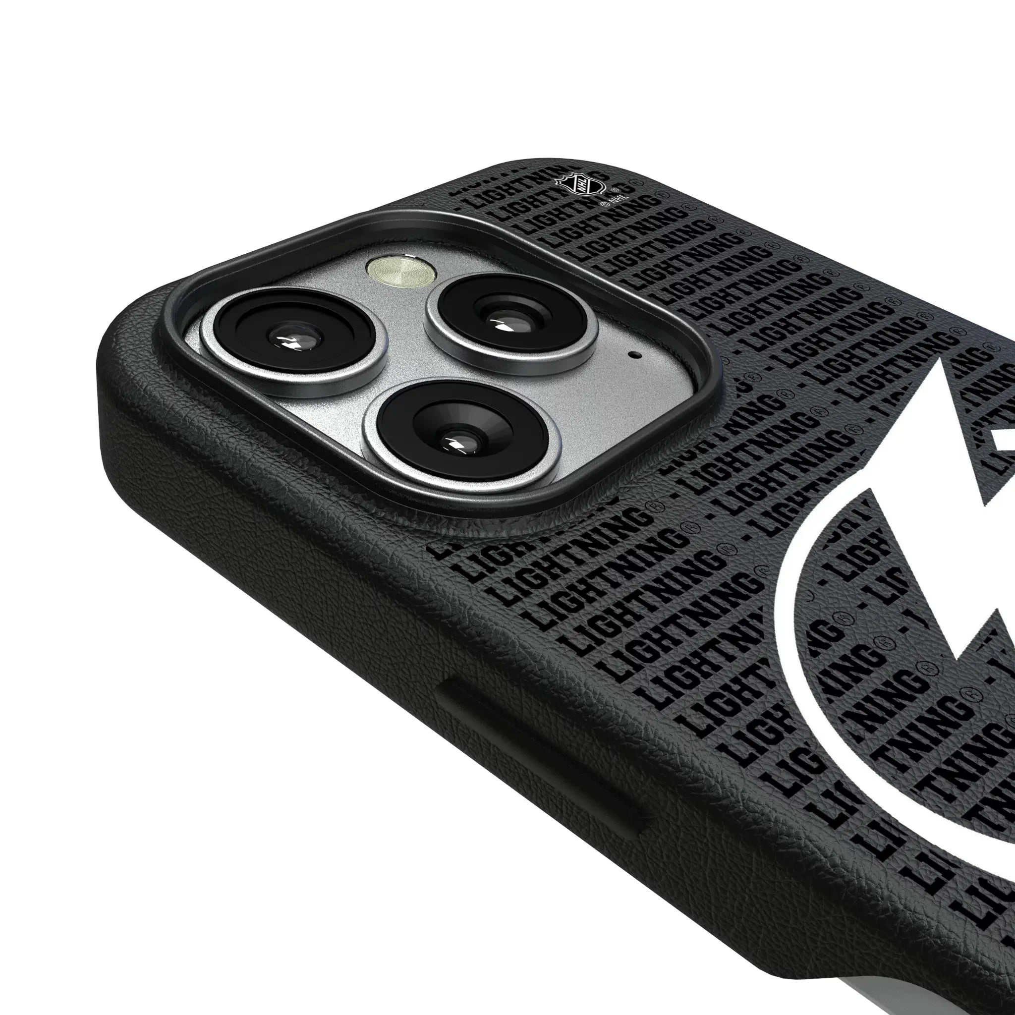 Tampa Bay Lightning Text Backdrop iPhone MagSafe Compatible Phone Case for Apple iPhone - Detail