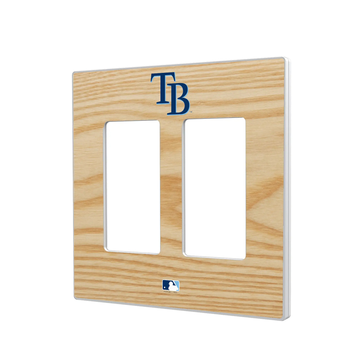 Tampa Bay Rays Baseball Bat Hidden-Screw Light Switch Plate#Style_Double Rocker