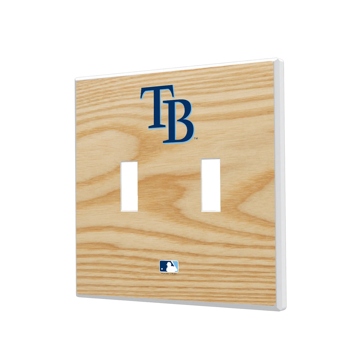 Tampa Bay Rays Baseball Bat Hidden-Screw Light Switch Plate#Style_Double Toggle