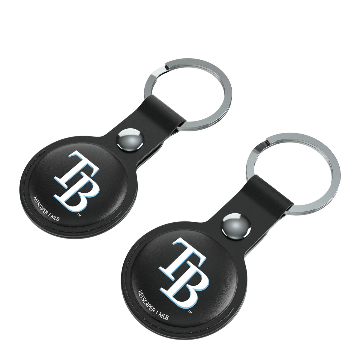 Tampa Bay Rays Insignia AirTag Black Airtag Holder 2-Pack - Isometric View