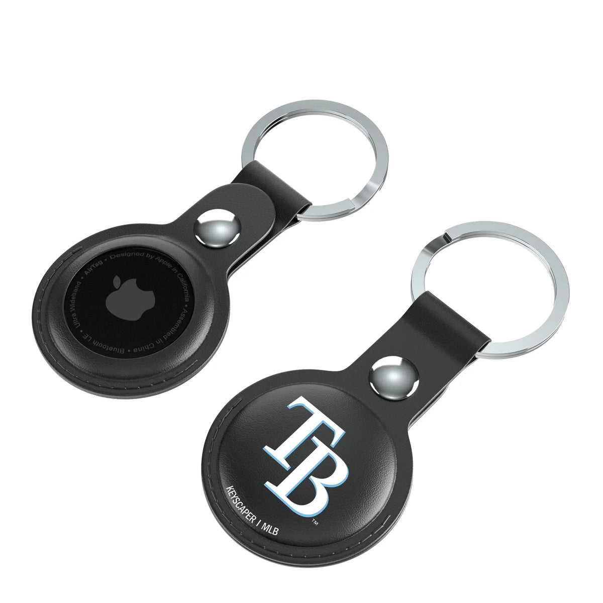 Tampa Bay Rays Insignia AirTag Black Airtag Holder 2-Pack - Isometric View