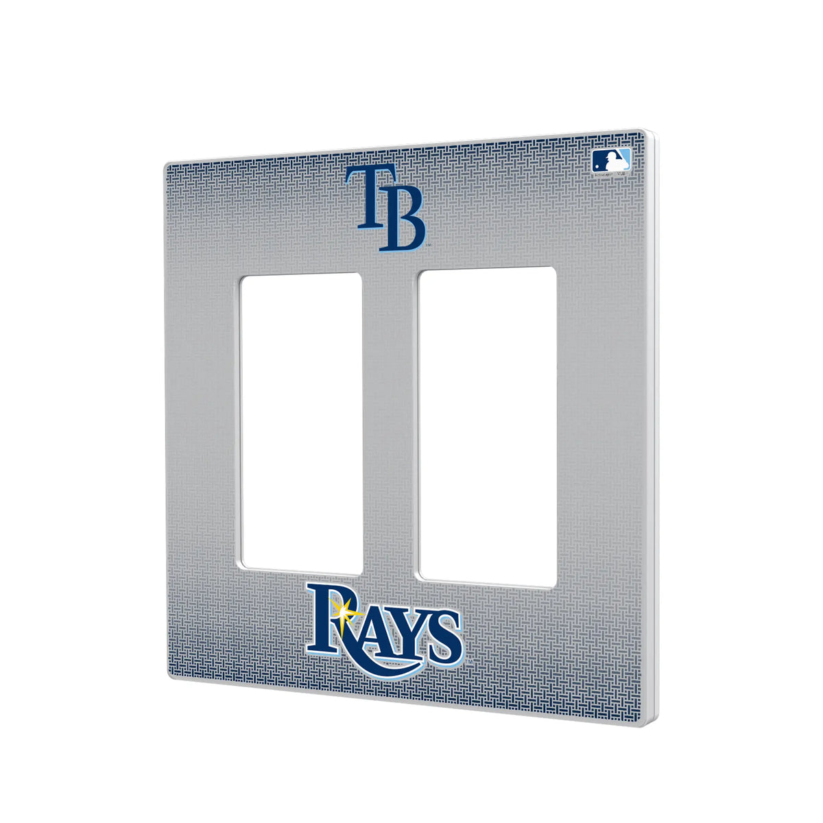 Tampa Bay Rays Linen Hidden-Screw Light Switch Plate#Style_Double Rocker
