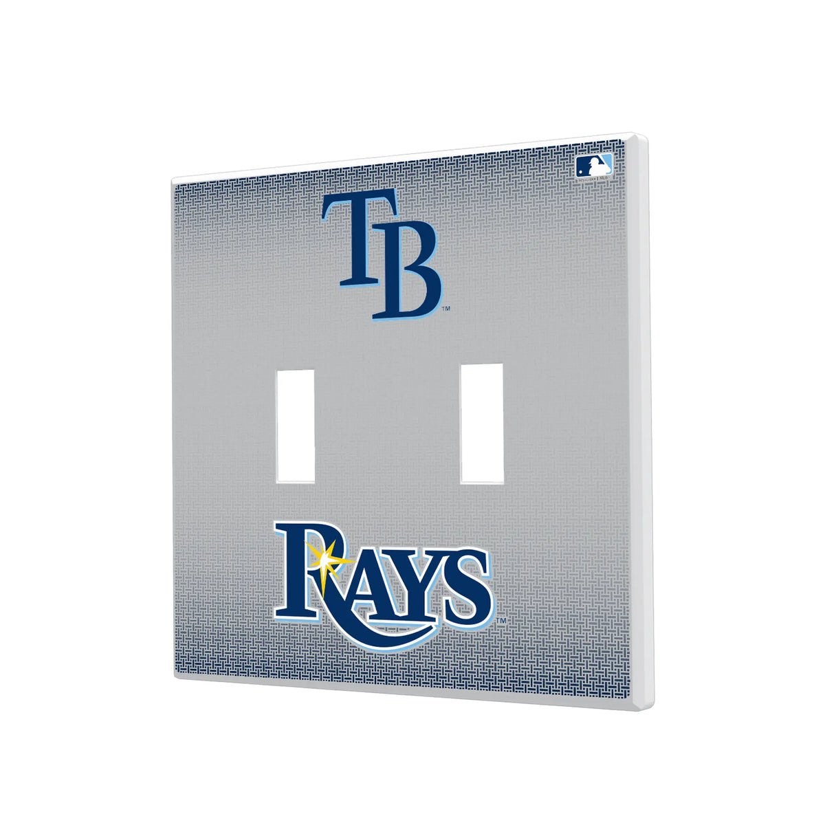 Tampa Bay Rays Linen Hidden-Screw Light Switch Plate#Style_Double Toggle
