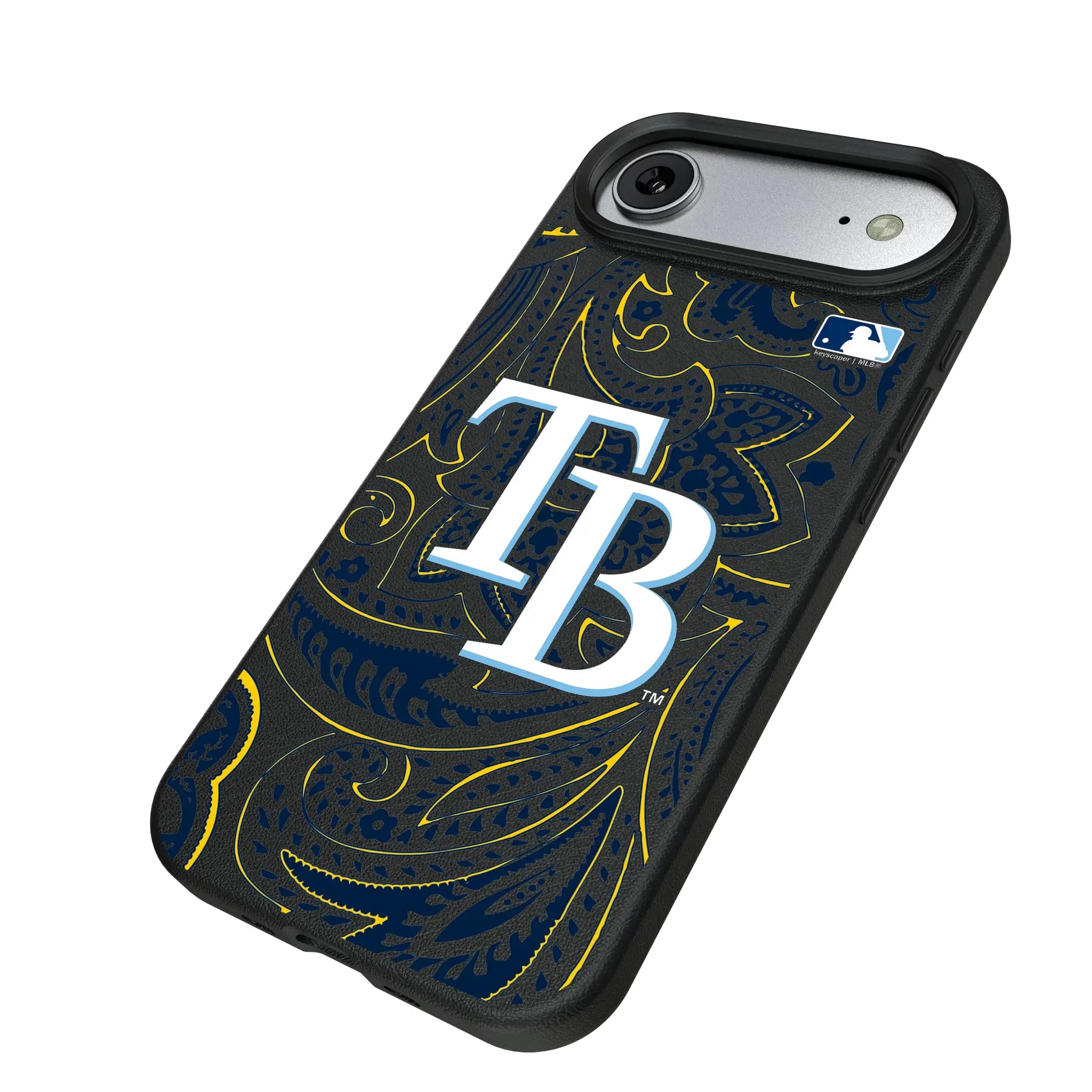 Tampa Bay Rays Paisley iPhone MagSafe Compatible Phone Case for Apple iPhone - Isometric View#Device_iPhone Air