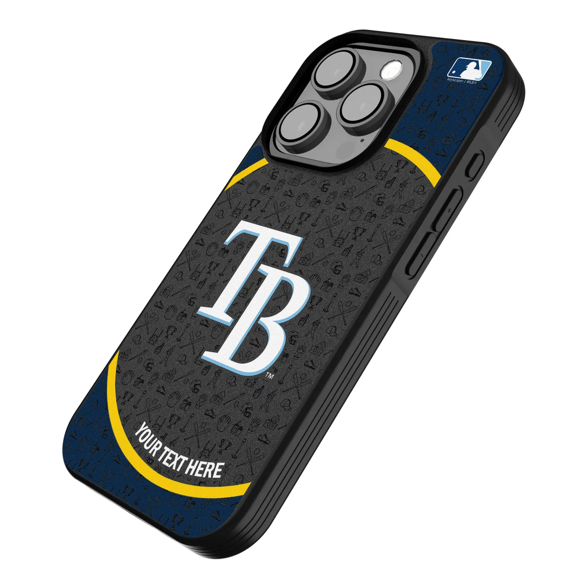 Tampa Bay Rays Personalized Circle iPhone Bump Phone Case for Apple iPhone - Isometric View