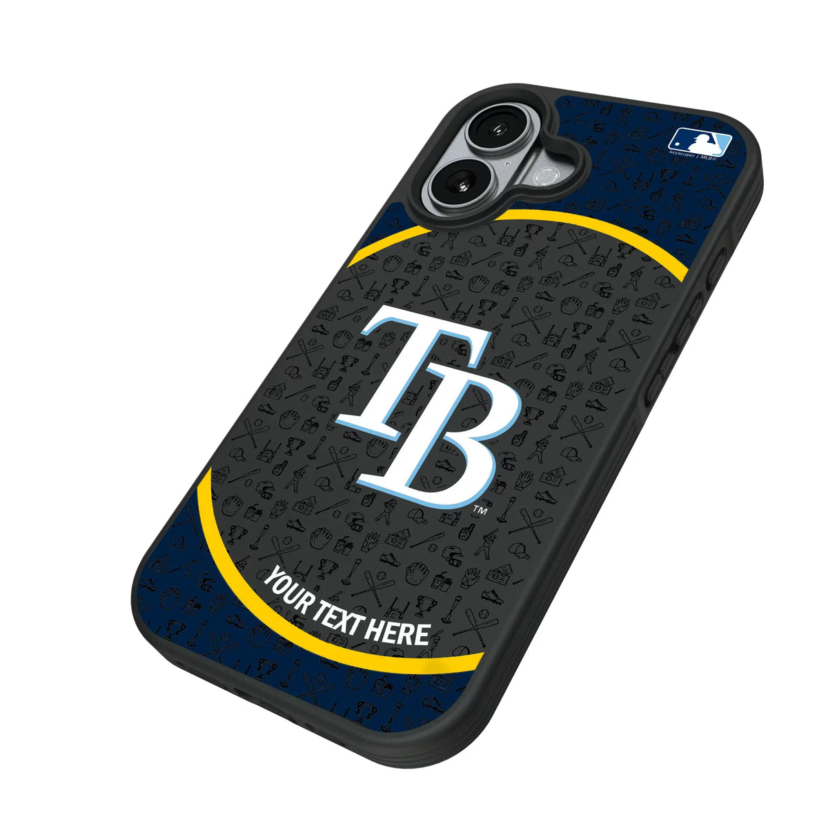 Tampa Bay Rays Personalized Circle iPhone Bump Phone Case for Apple iPhone - Isometric View#Device_iPhone 17