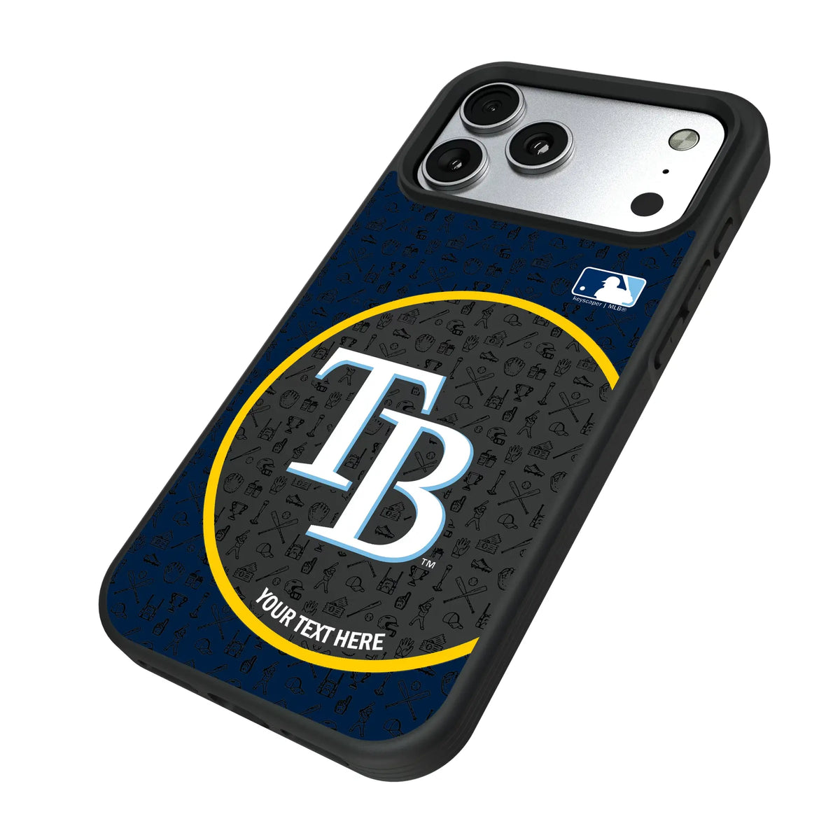 Tampa Bay Rays Personalized Circle iPhone Bump Phone Case for Apple iPhone - Isometric View#Device_iPhone 17 Pro Max