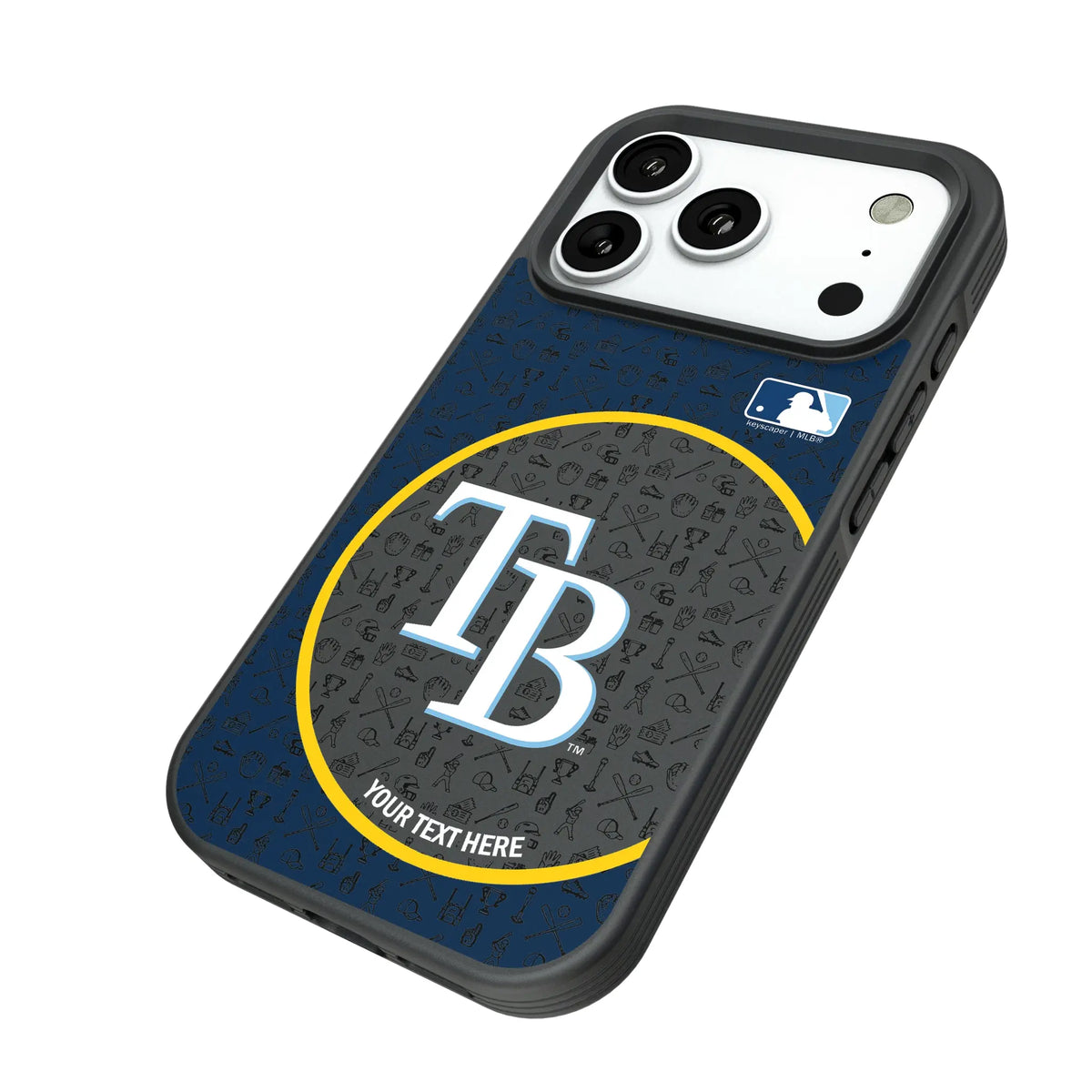 Tampa Bay Rays Personalized Circle iPhone Bump Phone Case for Apple iPhone - Isometric View#Device_iPhone 18 Pro