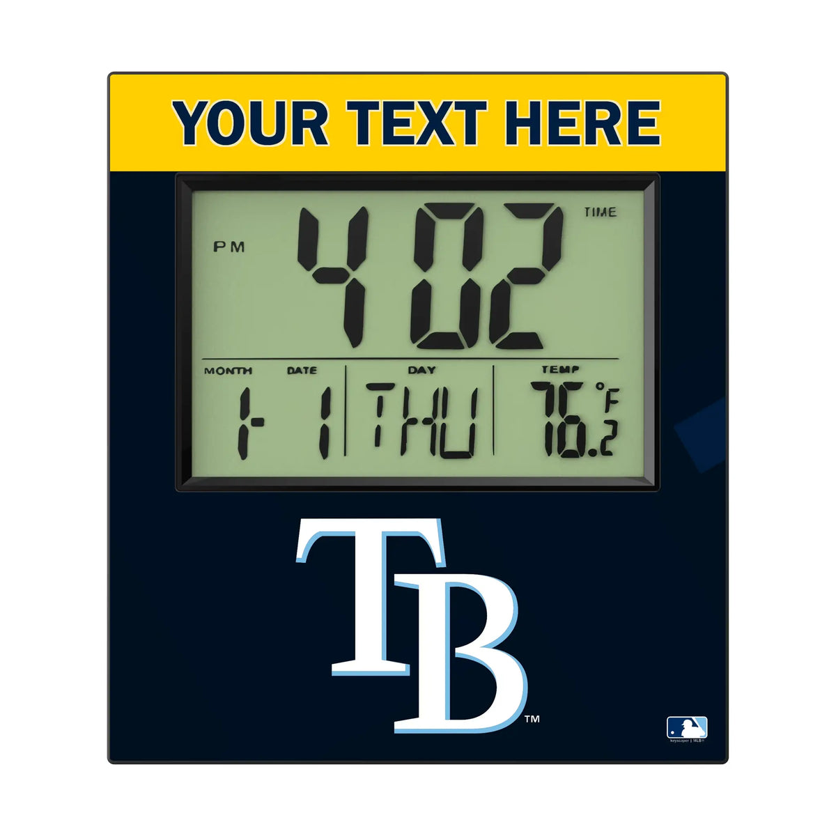 Tampa Bay Rays Personalized Color Block Wall Clock