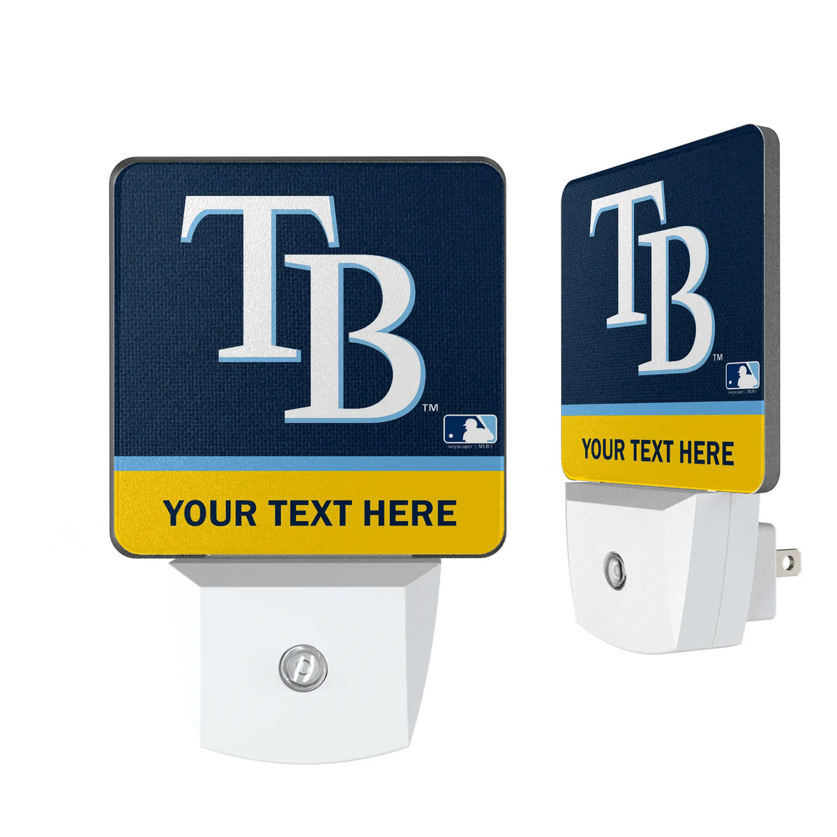 Tampa Bay Rays Personalized Endzone Solid Night Light 2-Pack