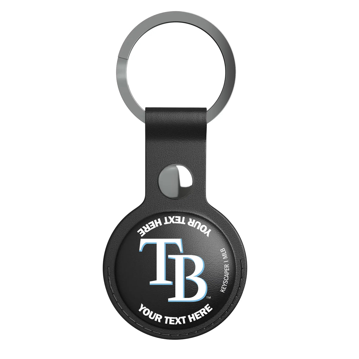 Tampa Bay Rays Personalized Insignia AirTag Black Airtag Holder