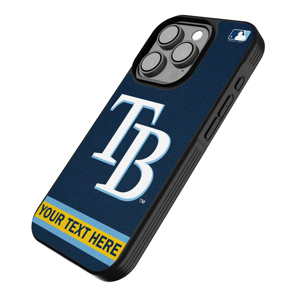 Tampa Bay Rays Personalized Stripe iPhone Bump Phone Case for Apple iPhone - Isometric View