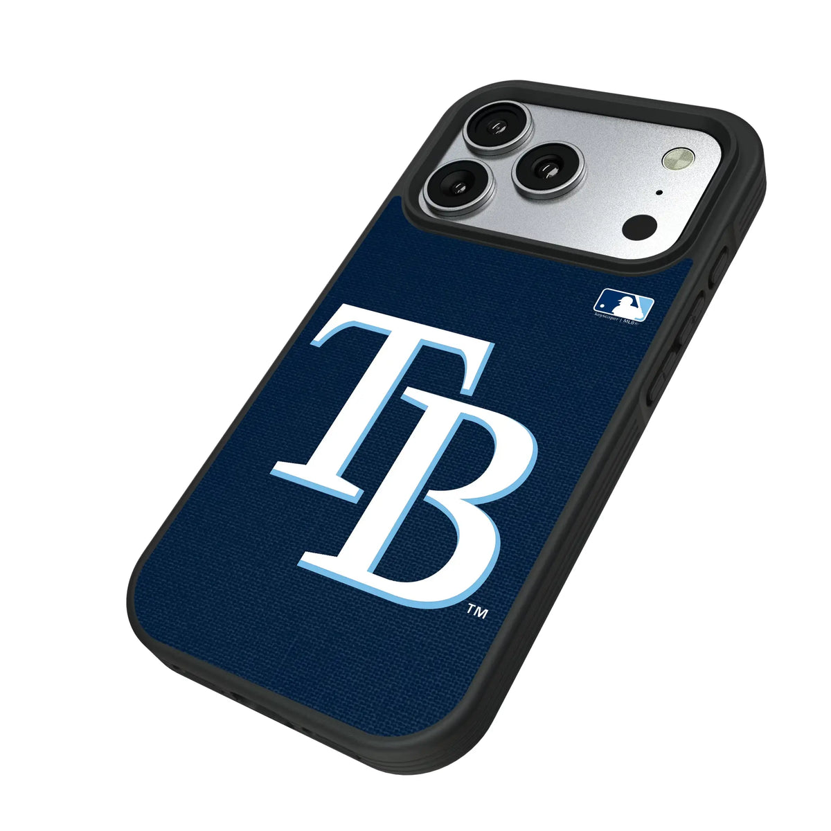 Tampa Bay Rays Solid iPhone Bump Phone Case for Apple iPhone - Isometric View#Device_iPhone 17 Pro