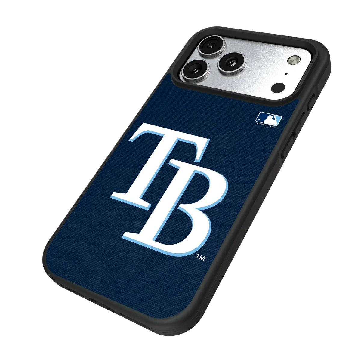 Tampa Bay Rays Solid iPhone Bump Phone Case for Apple iPhone - Isometric View#Device_iPhone 17 Pro Max