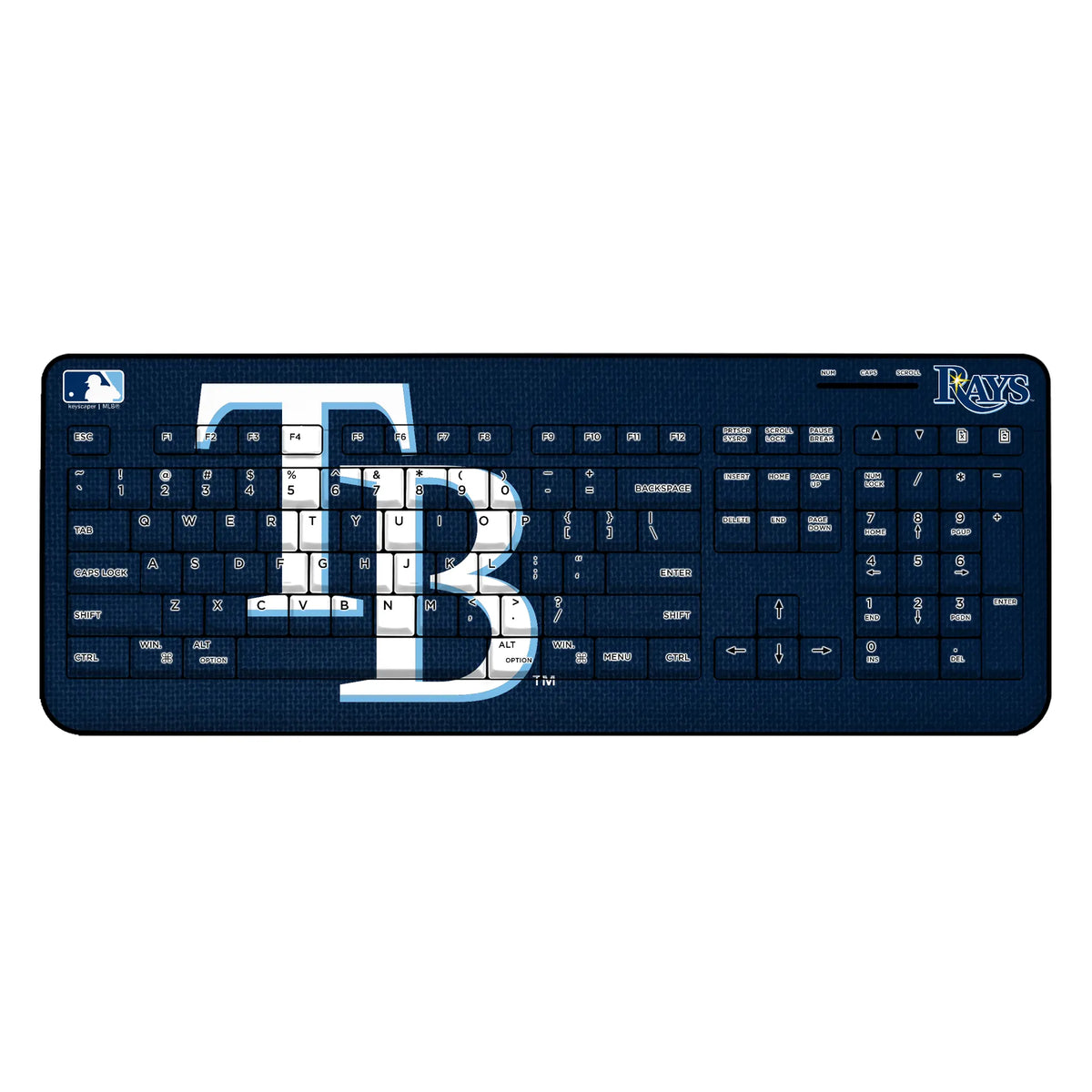 Tampa Bay Rays Solid Wireless USB Keyboard