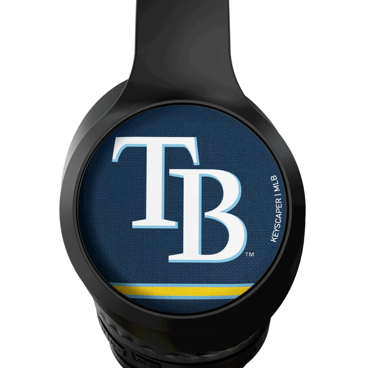 Tampa Bay Rays Stripe Wireless Over-Ear Headphones With Case - Detail