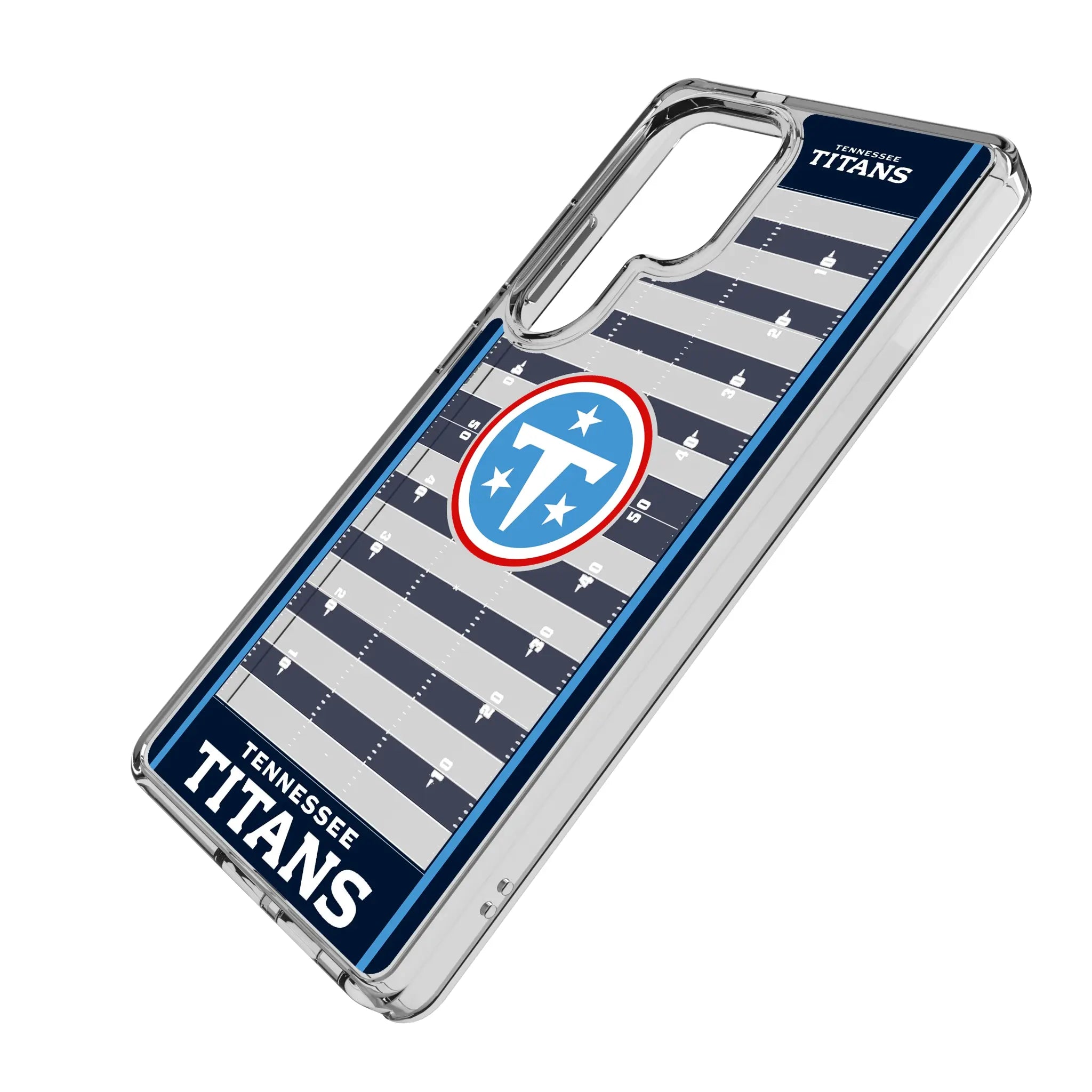 Tennessee Titans Field Galaxy Clear Phone Case for Samsung Galaxy - Isometric View#Device_Galaxy S25 Ultra