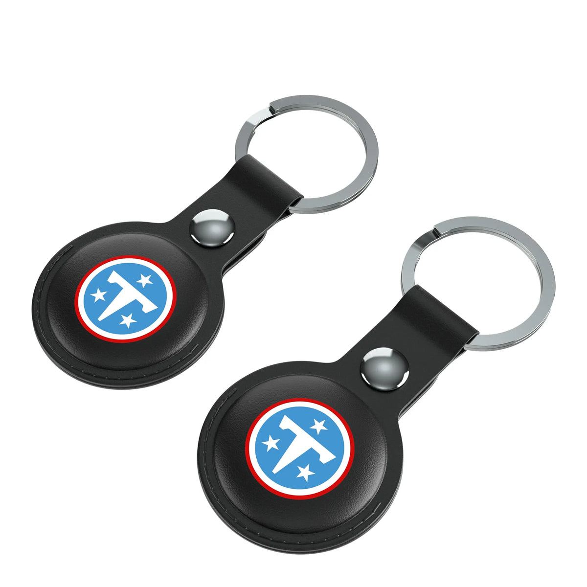 Tennessee Titans Insignia AirTag Black Airtag Holder 2-Pack - Isometric View