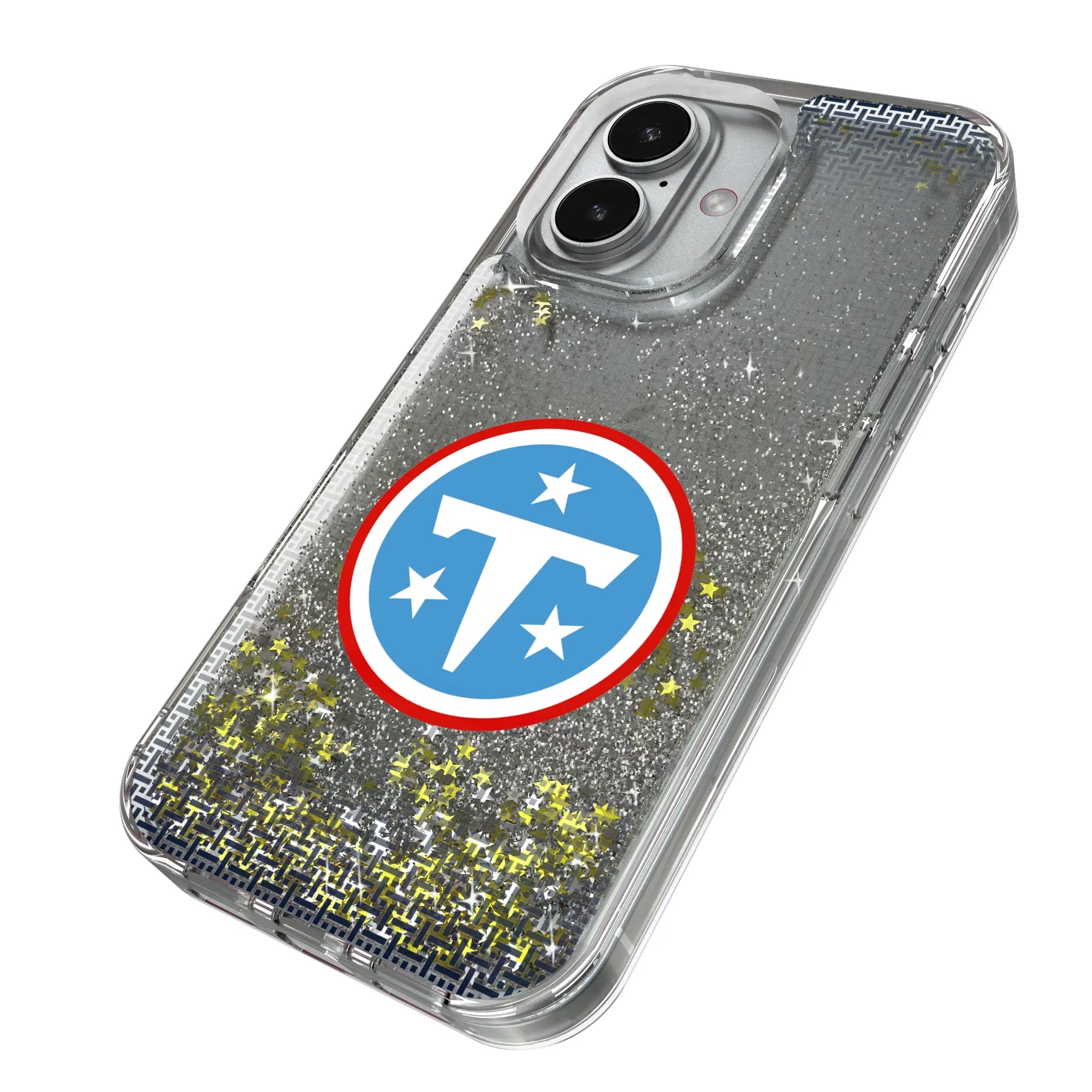 Tennessee Titans Linen iPhone Glitter Phone Case for Apple iPhone - Isometric View