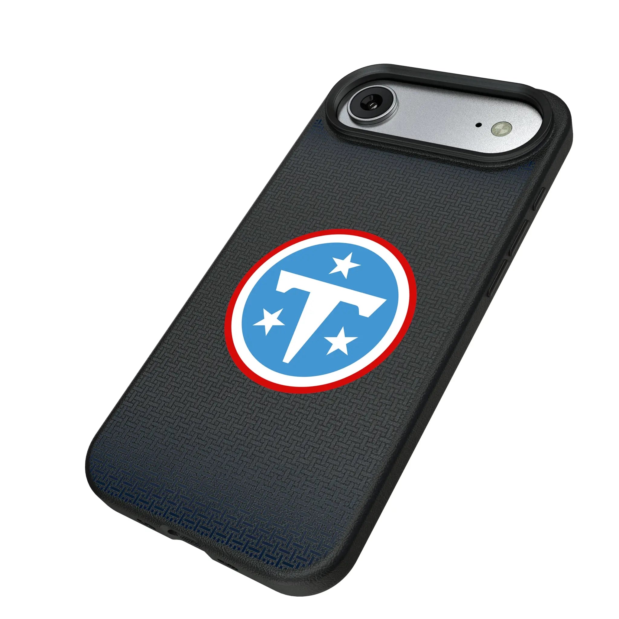 Tennessee Titans Linen iPhone MagSafe Compatible Phone Case for Apple iPhone - Isometric View#Device_iPhone Air