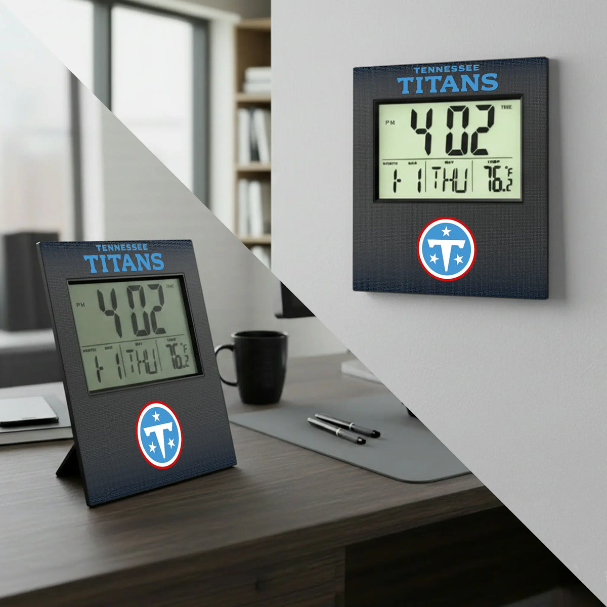 Tennessee Titans Linen Wall Clock - Lifestyle