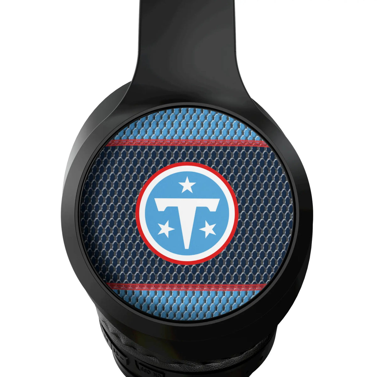 Tennessee Titans Mesh Wireless Over-Ear Headphones With Case - Detail