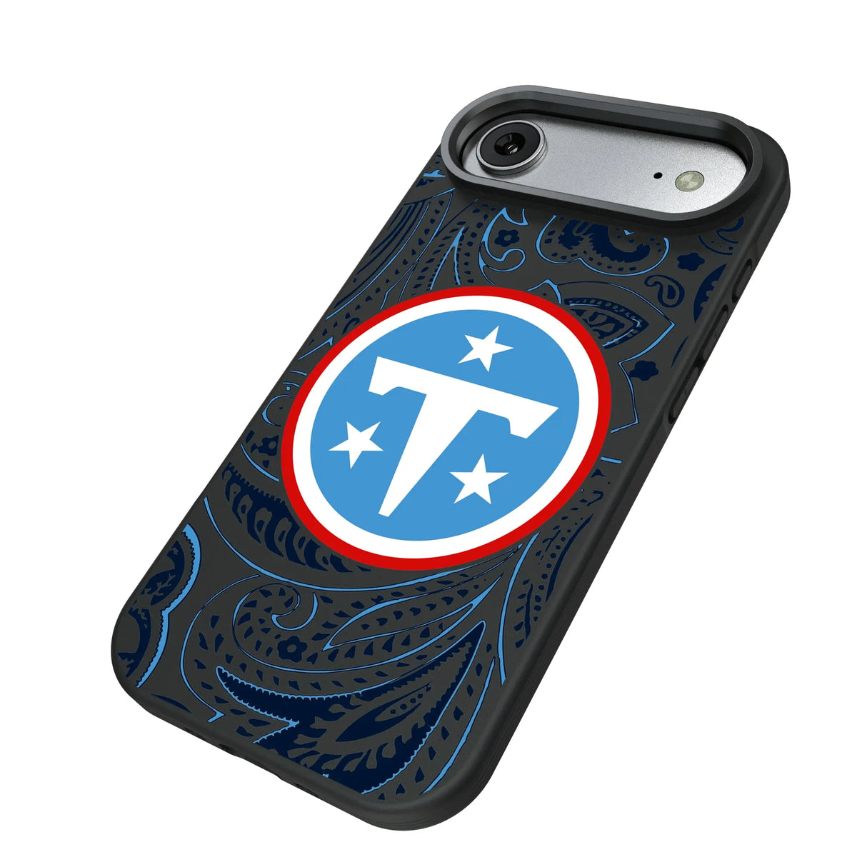 Tennessee Titans Paisley iPhone Bump Phone Case for Apple iPhone - Isometric View#Device_iPhone Air