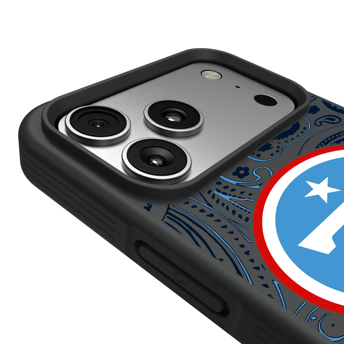 Tennessee Titans Paisley iPhone Bump Phone Case for Apple iPhone - Detail#Device_iPhone 17 Pro Max