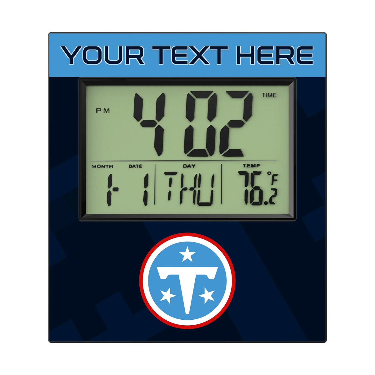 Tennessee Titans Personalized Color Block Wall Clock