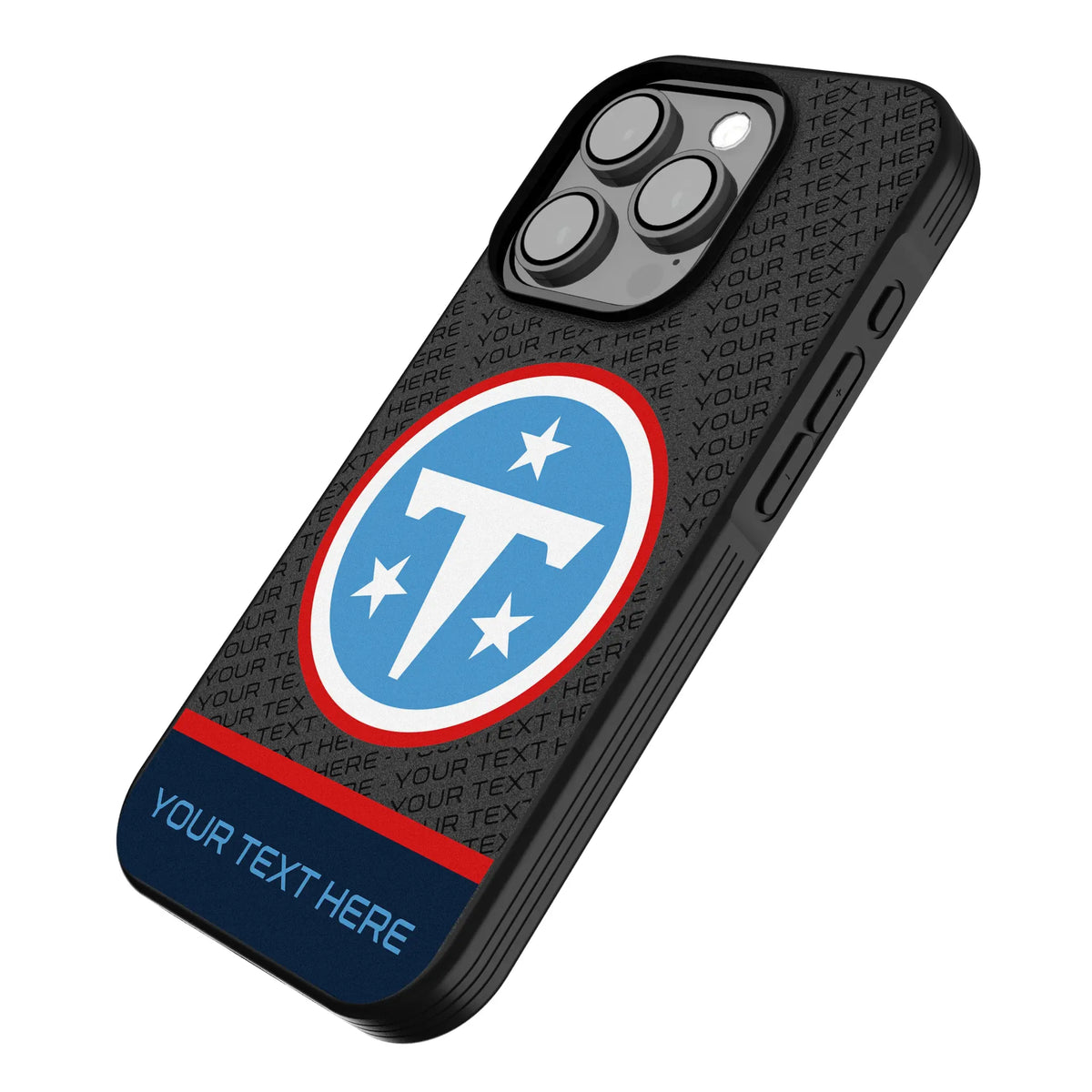 Tennessee Titans Personalized EndZone Plus iPhone Bump Phone Case for Apple iPhone - Isometric View