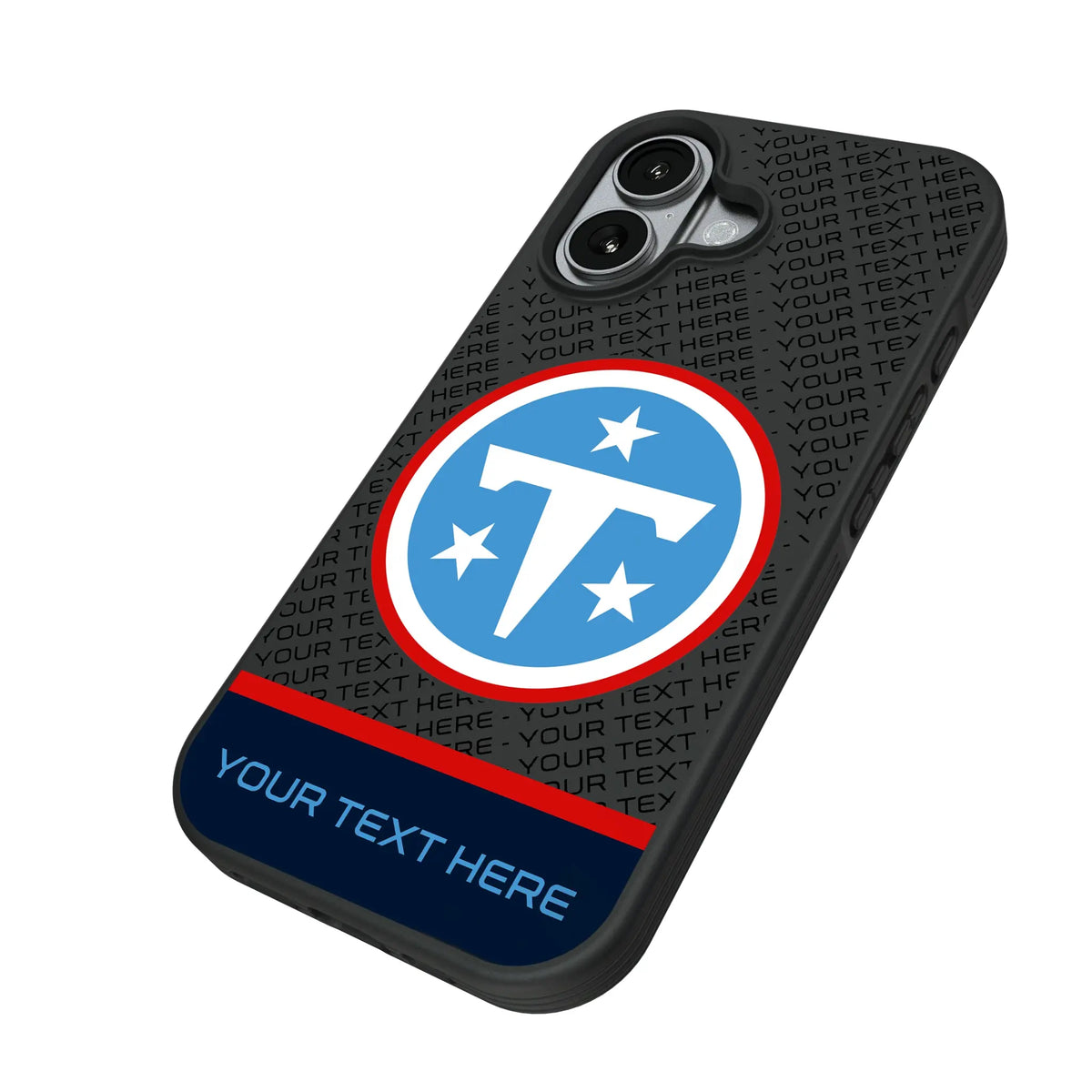 Tennessee Titans Personalized EndZone Plus iPhone Bump Phone Case for Apple iPhone - Isometric View#Device_iPhone 17