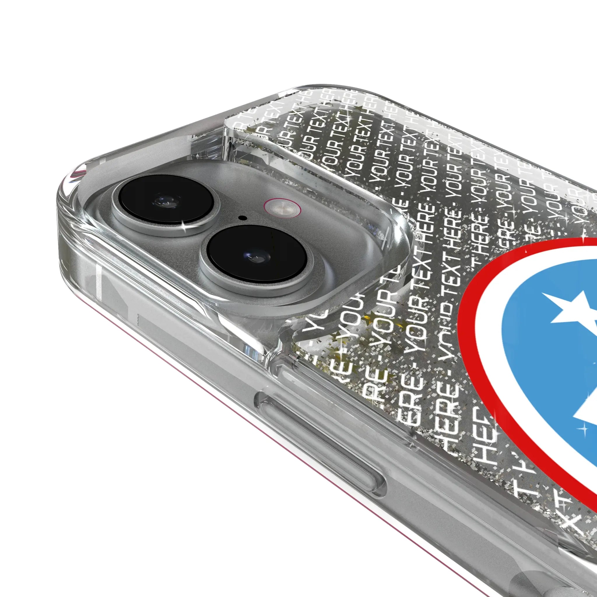 Tennessee Titans Personalized EndZone Plus iPhone Glitter Phone Case for Apple iPhone - Detail