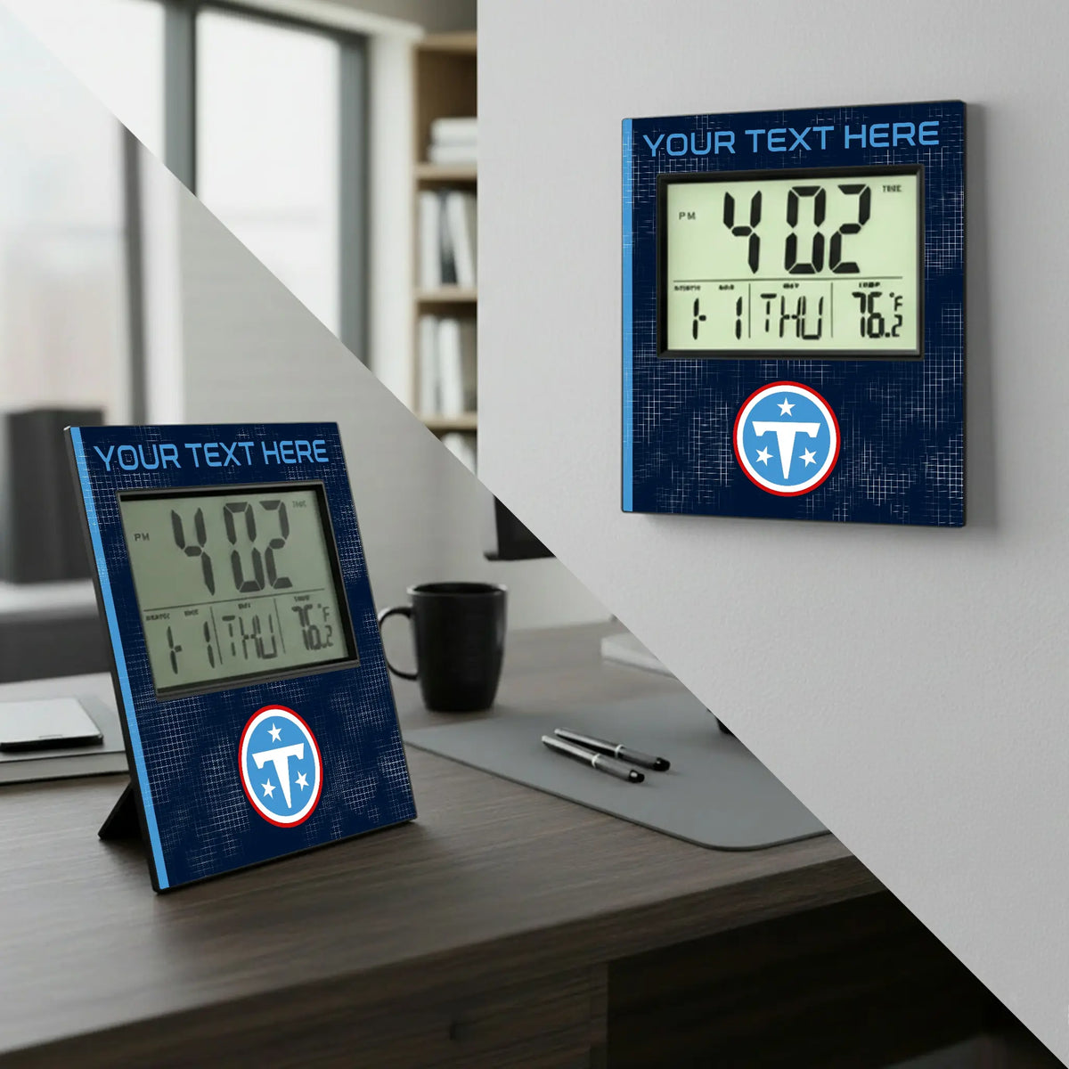 Tennessee Titans Personalized Hatch Wall Clock - Lifestyle