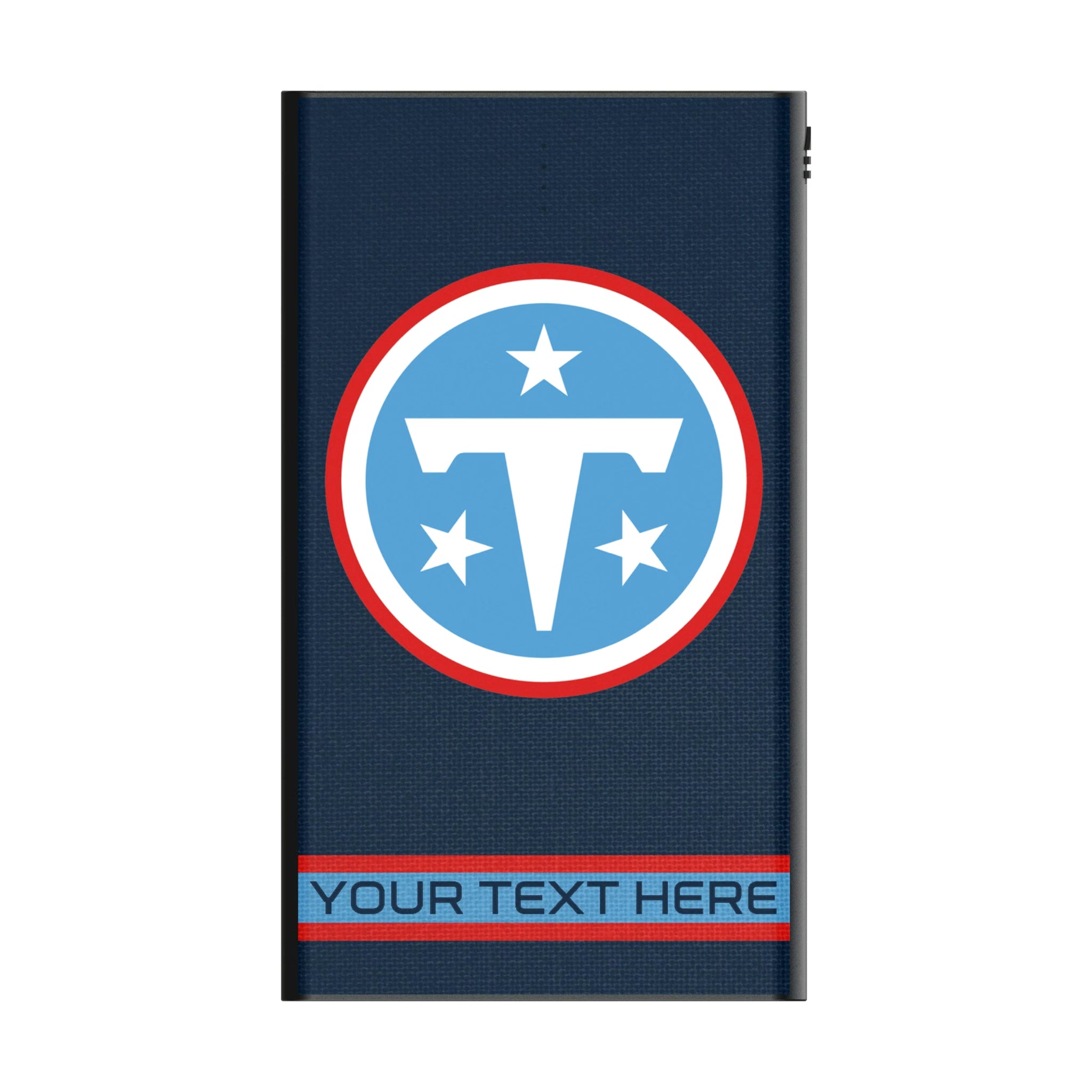 Tennessee Titans Personalized Stripe 5000mAh Flat Powerbank