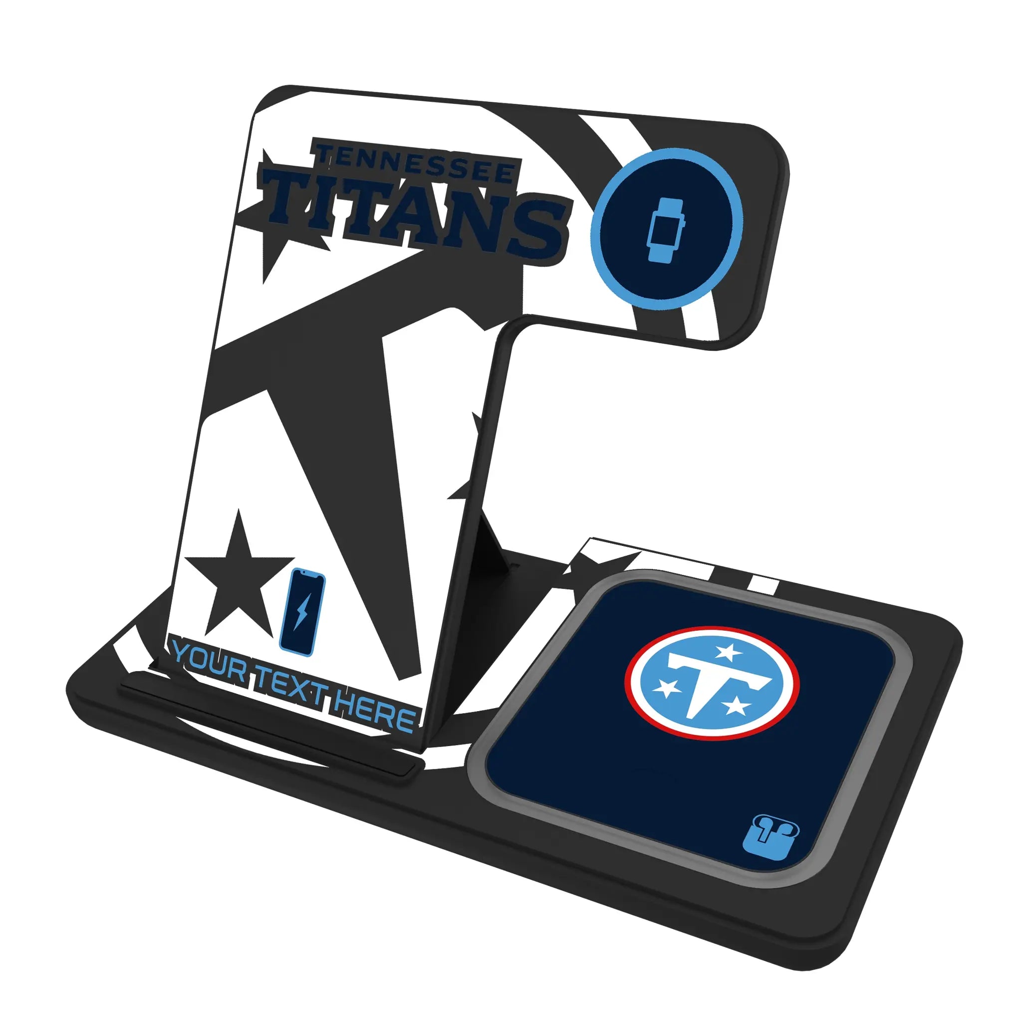 Tennessee Titans Personalized Tilt 3 in 1 Charging Station