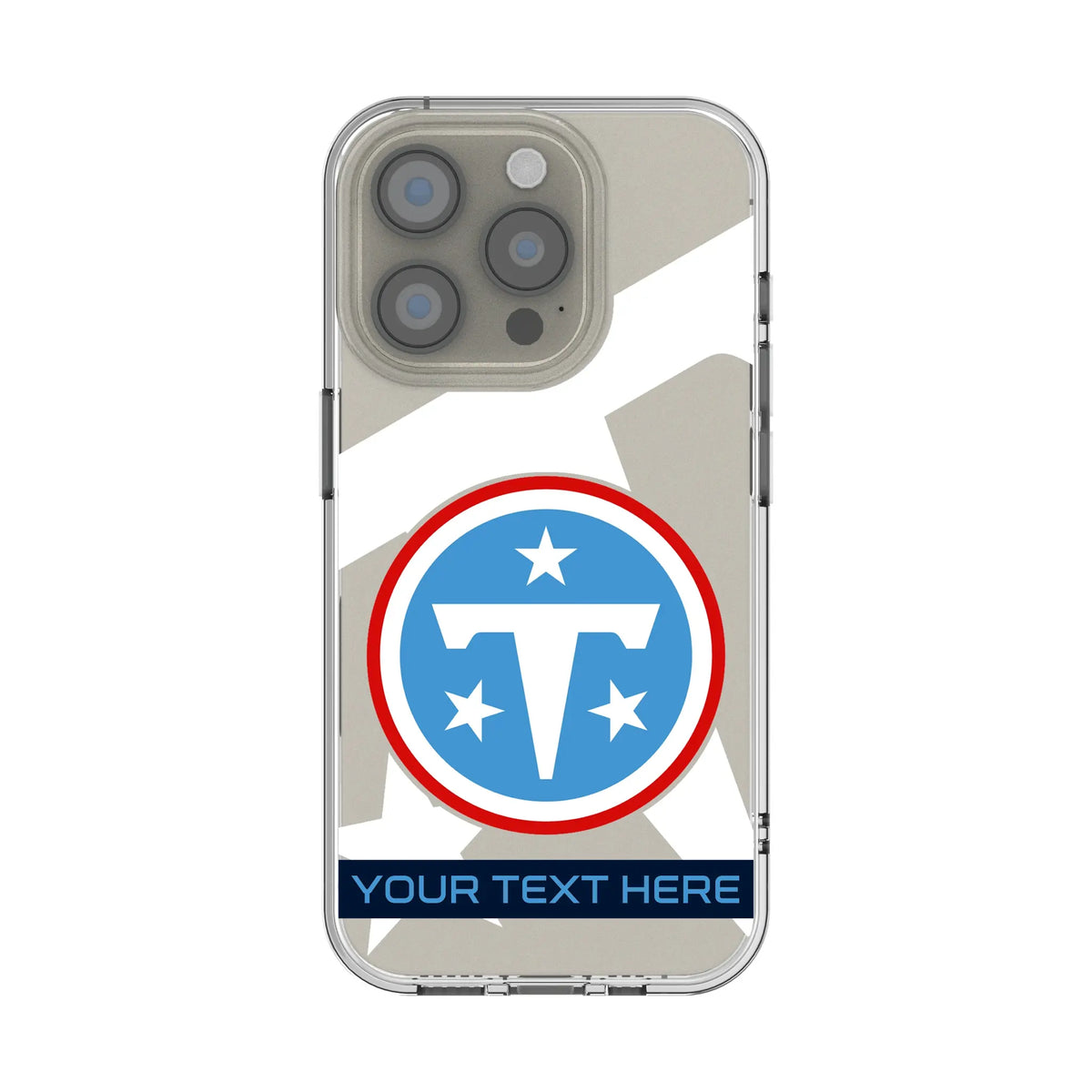 Tennessee Titans Personalized Tilt Clear Phone Case for Apple iPhone